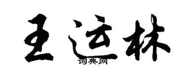 胡問遂王運林行書個性簽名怎么寫