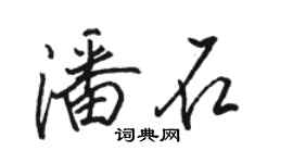 駱恆光潘石行書個性簽名怎么寫