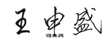 駱恆光王申盛行書個性簽名怎么寫