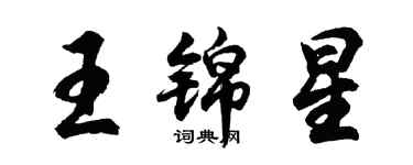 胡問遂王錦星行書個性簽名怎么寫