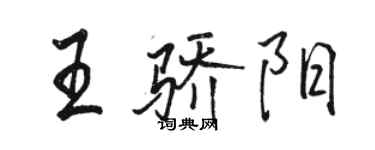 駱恆光王驕陽行書個性簽名怎么寫