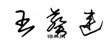 朱錫榮王葵連草書個性簽名怎么寫