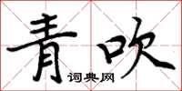 周炳元青吹楷書怎么寫