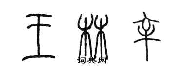 陳墨王林辛篆書個性簽名怎么寫