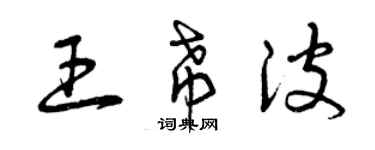 曾慶福王希波草書個性簽名怎么寫