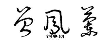 曾慶福曾鳳蘭草書個性簽名怎么寫