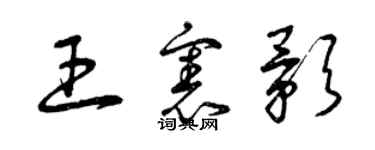 曾慶福王憲影草書個性簽名怎么寫