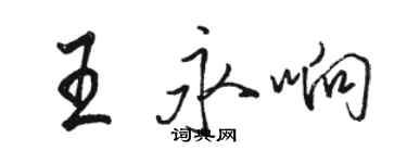 駱恆光王永響行書個性簽名怎么寫