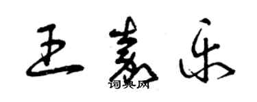 曾慶福王嘉樂草書個性簽名怎么寫