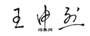 駱恆光王申烈草書個性簽名怎么寫