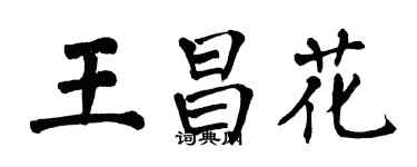 翁闓運王昌花楷書個性簽名怎么寫