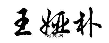 胡問遂王婭朴行書個性簽名怎么寫