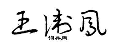 曾慶福王衛鳳草書個性簽名怎么寫