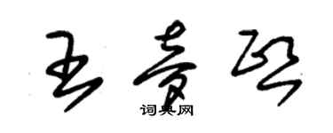 朱錫榮王夢熙草書個性簽名怎么寫