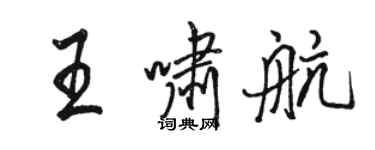 駱恆光王嘯航行書個性簽名怎么寫