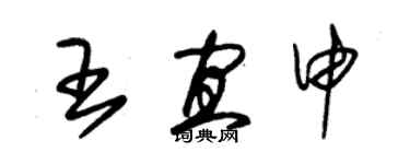 朱錫榮王宜申草書個性簽名怎么寫