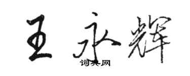 駱恆光王永輝行書個性簽名怎么寫