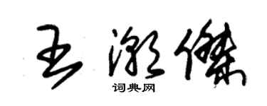 朱錫榮王潮傑草書個性簽名怎么寫