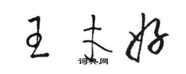 駱恆光王才好草書個性簽名怎么寫