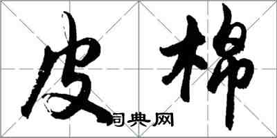 胡問遂皮棉行書怎么寫