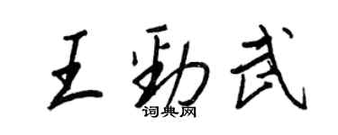 王正良王勁武行書個性簽名怎么寫