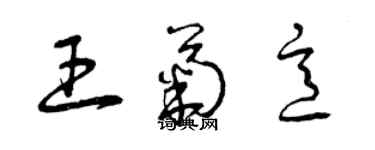 曾慶福王菊意草書個性簽名怎么寫