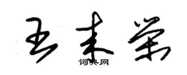 朱錫榮王來榮草書個性簽名怎么寫