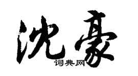 胡問遂沈豪行書個性簽名怎么寫