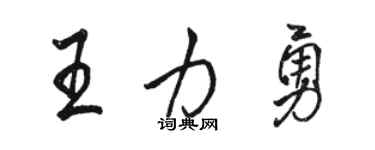 駱恆光王力勇行書個性簽名怎么寫