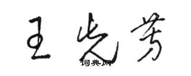 駱恆光王先芳草書個性簽名怎么寫