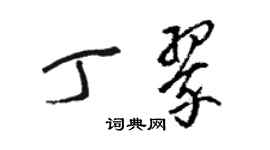 駱恆光丁翠草書個性簽名怎么寫