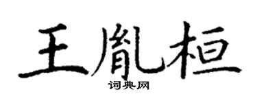 丁謙王胤桓楷書個性簽名怎么寫