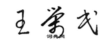 駱恆光王榮民草書個性簽名怎么寫