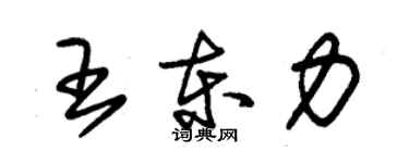 朱錫榮王東力草書個性簽名怎么寫