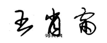 朱錫榮王肖雷草書個性簽名怎么寫