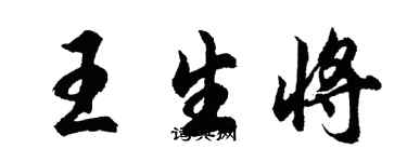 胡問遂王生將行書個性簽名怎么寫