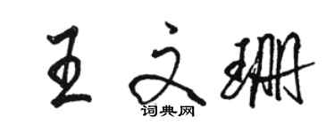 駱恆光王文珊行書個性簽名怎么寫