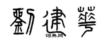 曾慶福劉建華篆書個性簽名怎么寫
