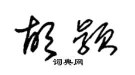 朱錫榮胡穎草書個性簽名怎么寫