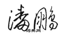 駱恆光潘鵬草書個性簽名怎么寫