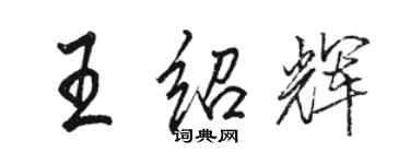 駱恆光王紹輝行書個性簽名怎么寫