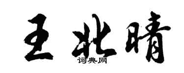 胡問遂王北晴行書個性簽名怎么寫