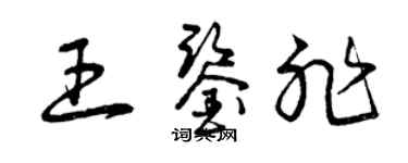 曾慶福王鑑非草書個性簽名怎么寫