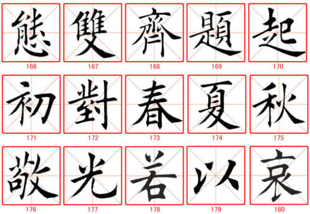 田蘊章楷書300字