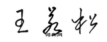 駱恆光王若松草書個性簽名怎么寫