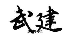 胡問遂武建行書個性簽名怎么寫