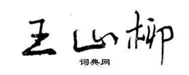 曾慶福王山柳行書個性簽名怎么寫