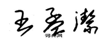 朱錫榮王孟潔草書個性簽名怎么寫