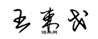 朱錫榮王束戈草書個性簽名怎么寫