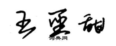 朱錫榮王聖甜草書個性簽名怎么寫